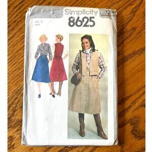 Vintage 1970s Simplicity 8625 Sewing Pattern Sz S Womens Skirt Top Vest COMPLETE